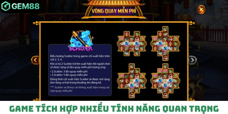 Game tích hợp nhiều tính năng quan trọng