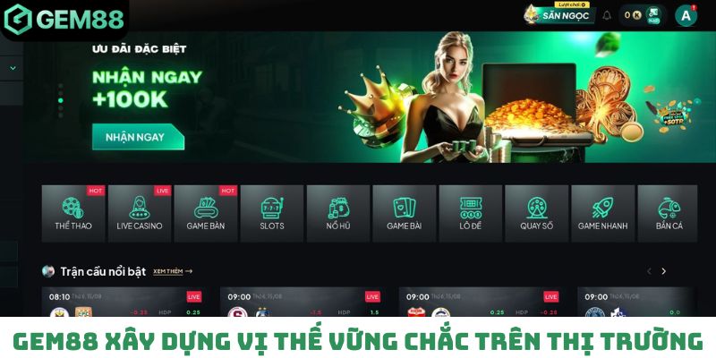Gem88 xây dựng vị thế vững chắc trên thị trường cá cược