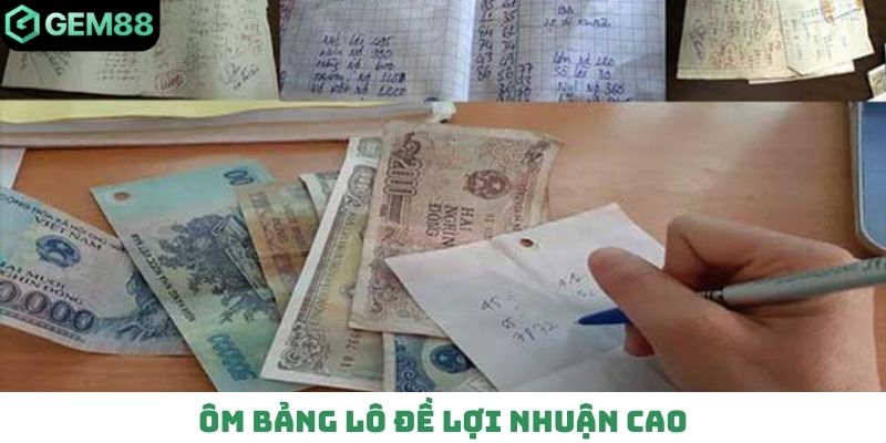 Ôm bảng lô đề lợi nhuận cao
