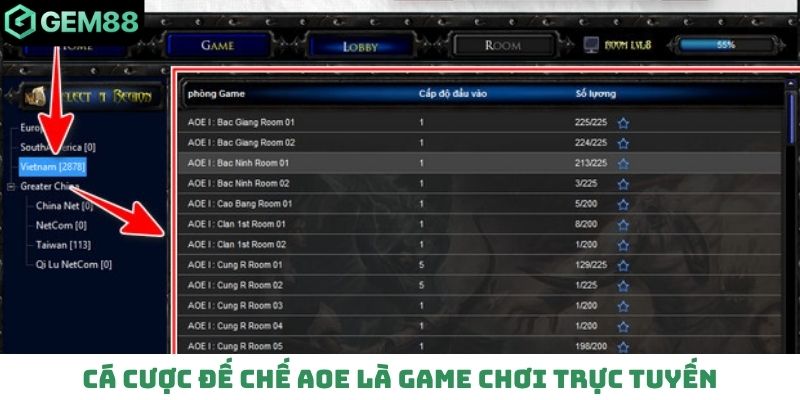 Cá cược đế chế AOE là game chơi trực tuyến